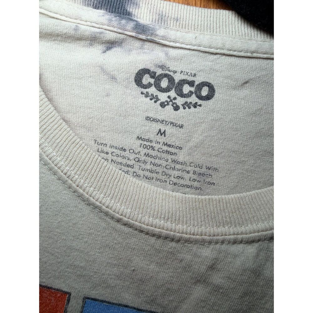 Disney Pixar Coco Women's Cropped Tie Dye Graphic Tee Size M
